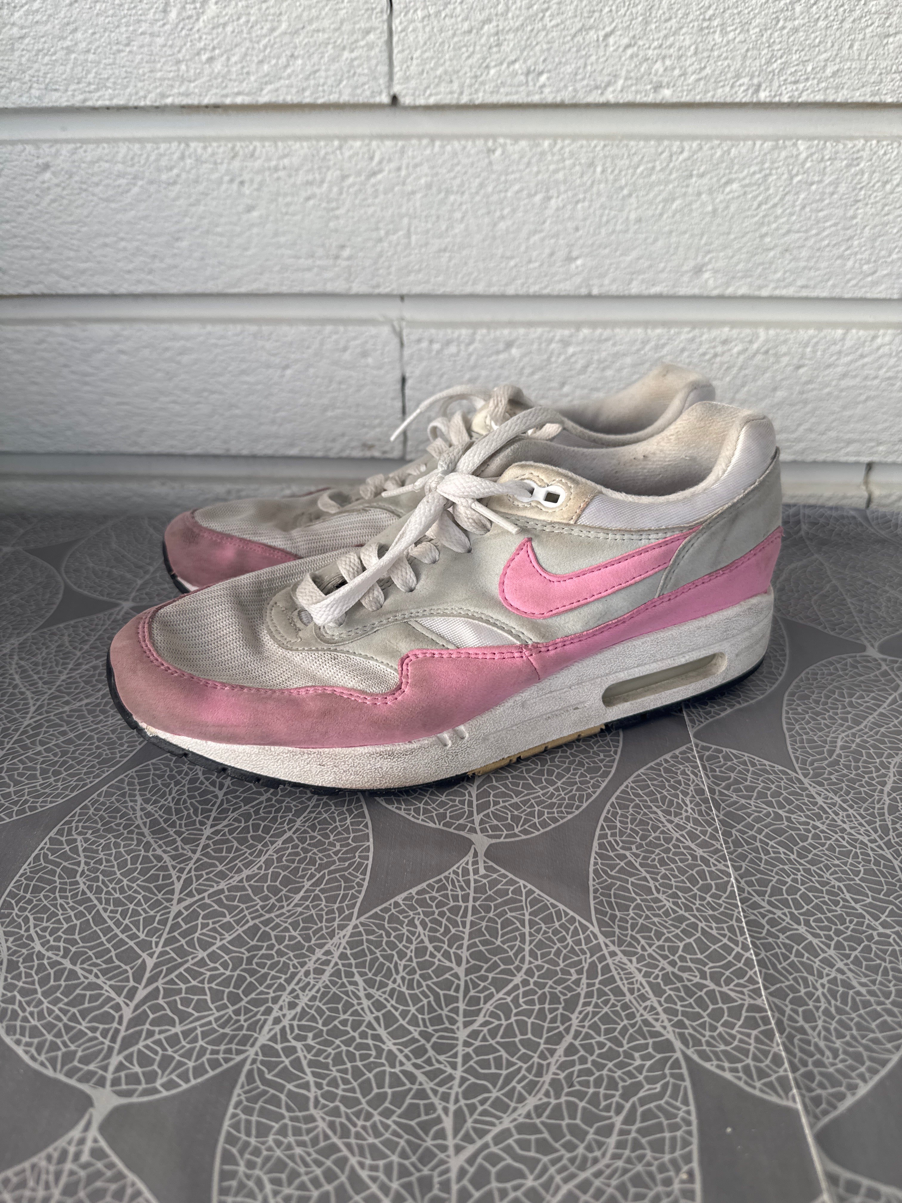 Air Max 1 Rosa/hvit - - Brukt